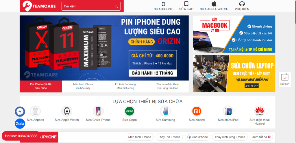 Team Care - Thu mua xác điện thoại Hà Nội