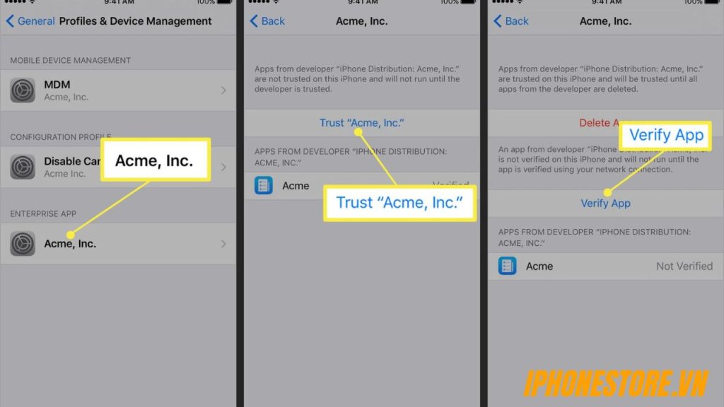 Làm sao để xác nhận Trust App trên Iphone uy tín