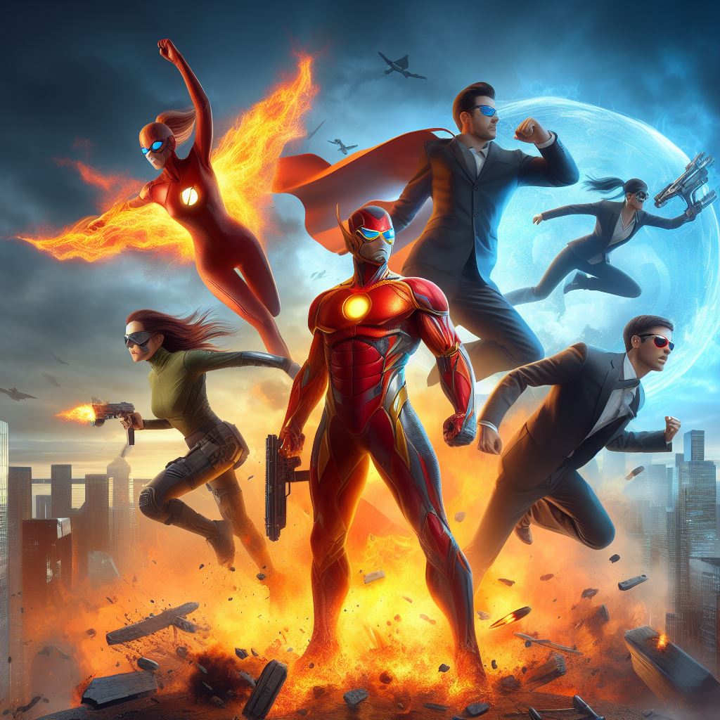 Hình nền Free Fire 3D cảnh siêu anh hùng